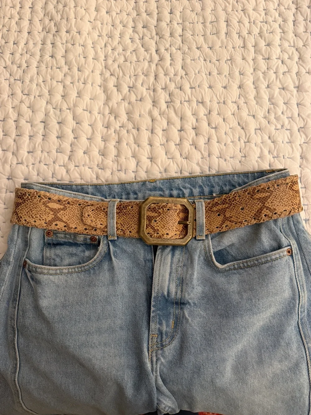 Melamed Snakeskin Leather Belt